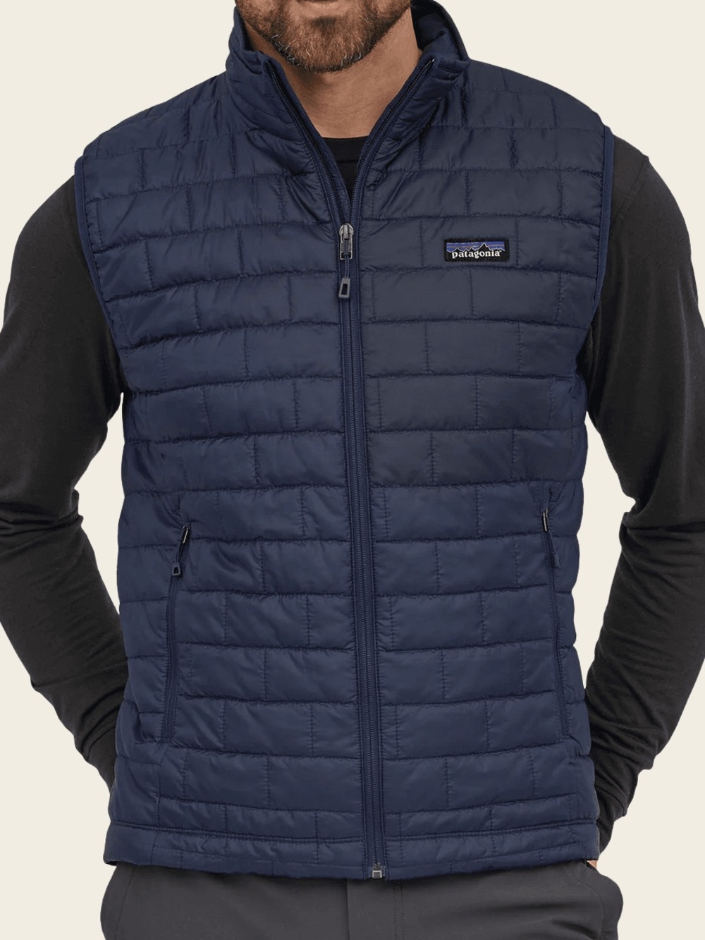 Patagonia Men's Nano Puff Vest Small Navy Blue Lightweight Puffer